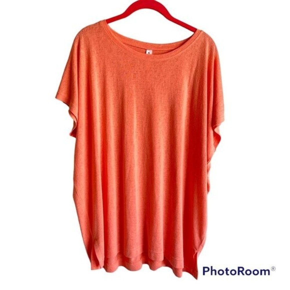 ATHLETA Island Coral Release Short Sleeve Ladies Athletic Workout Tee, L